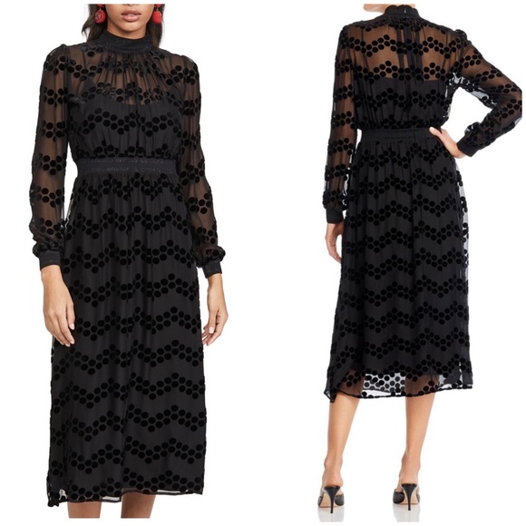 Tory Burch Dresses & Skirts - NWT Tory Burch Black silk blend velvet devoré dress with a slip under Dress 4